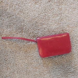 HOBO Red Leather Wristlet